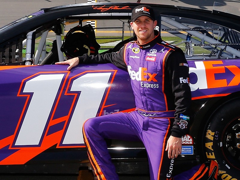 Denny Hamlin hopes to score a homestate win at Martinsville Speedway on Sun...
