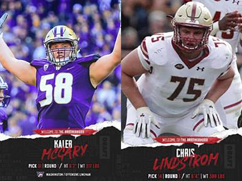 Falcons select 2 offensive linemen on first day of NFL