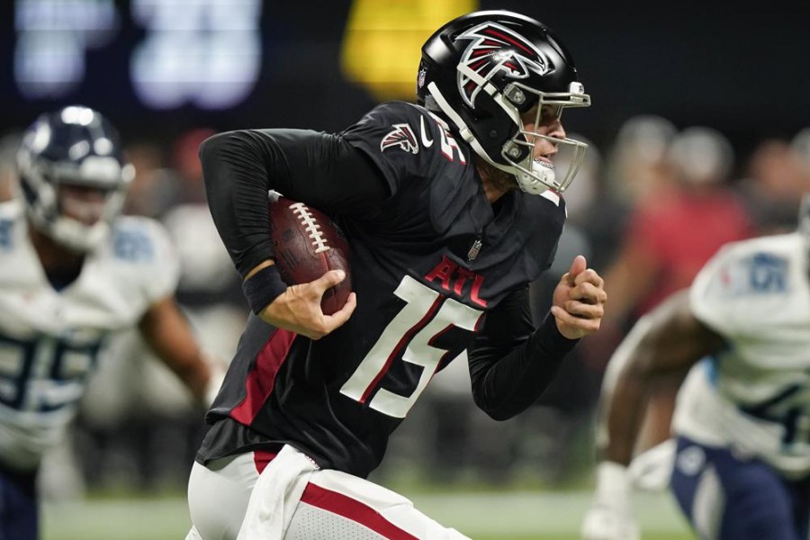 Who will QB the first Falcons preseason game?