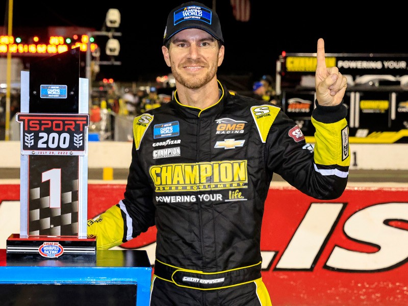 Grant Enfinger charges to NASCAR Truck win at IRP