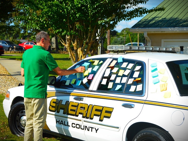 Community turns out to honor Hall County's popular COP... 