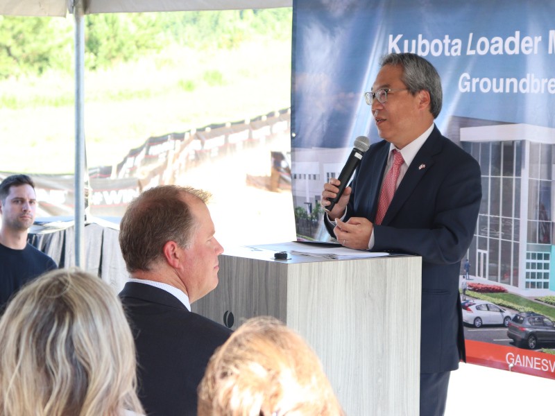 Officials break ground on $190 million Kubota expansion in Hall